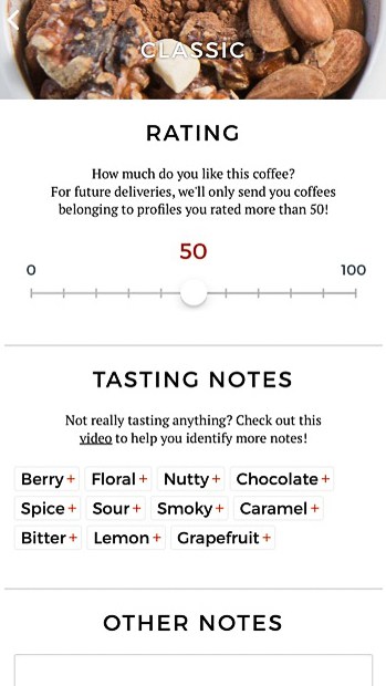 rating the coffee